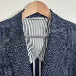 TODD SNYDER Sutton Fit Herringbone Blazer - Navy